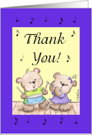 Two Instrumental Bears-Thank You card