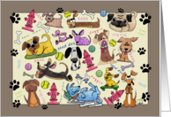 Dog Collage Thank You Pet Sitter card