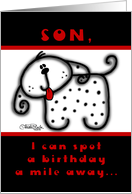 Birthday for Son -Spotted Dog card