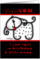 Birthday for Grandson -Spotted Dog card