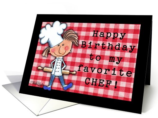 Happy Birthday for Chef- Chef with Rolling Pin card (762139)