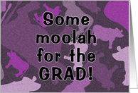 Money Card for Graduation Purple Cow Camouflage Pattern Moolah card