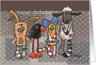 Happy Birthday from Group-Primitive Animals card