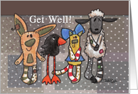 Get Well from Group Primitive Animals card