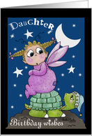 Daughter’s Birthday Baby Fairy and Turtle card