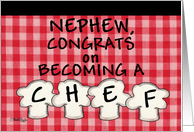 Congratulations on Becoming a Chef for Nephew -Chef Hats card