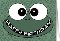 Happy Birthday-Frog Face card