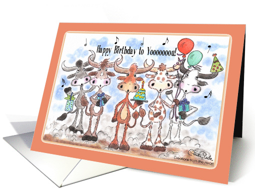 Longhorn Stampede Happy Birthday to You Longhorns with Gifts card