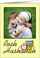 Rosh Hashanah Greetings- Customizable Photo -Apple and Honey card