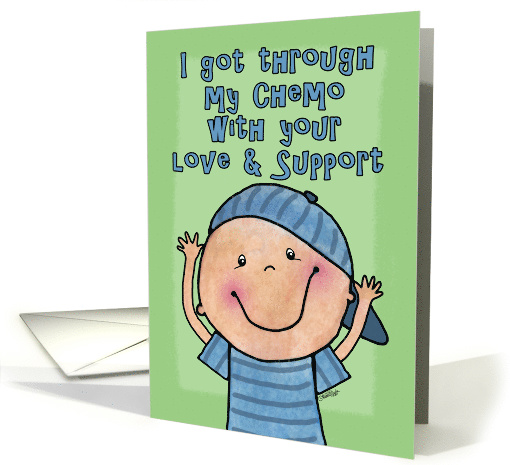 End of Chemo Party Invitation-Little Boy card (892366)
