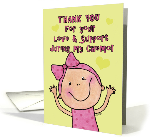 Thank You for Your Support During my Chemo-Little Girl card (892376)