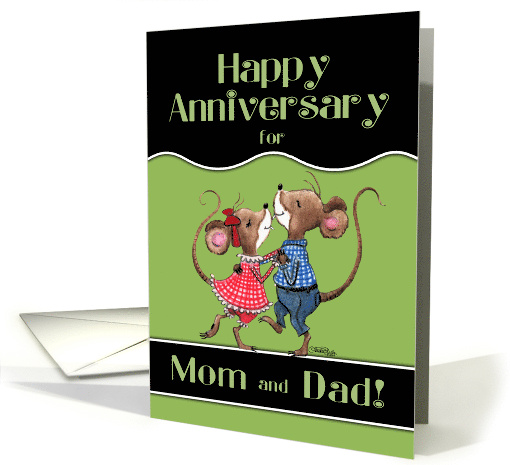 Happy Anniversary to Mom and Dad Two Dancing Mice card (898651)