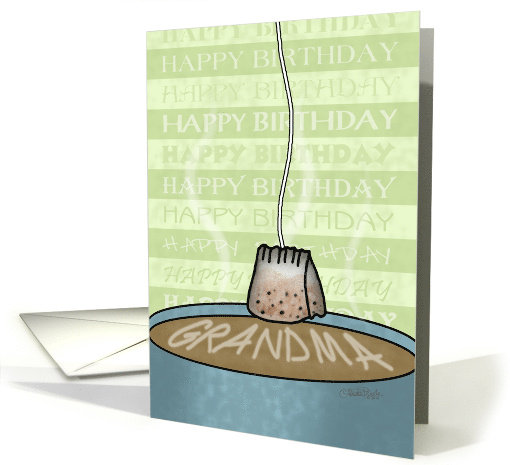 Happy Birthday to Grandma Tea Cup and Tea Bag card (941975)