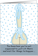 Congratulations on Your Post Op BM-Hospital Gown light skin Backside card