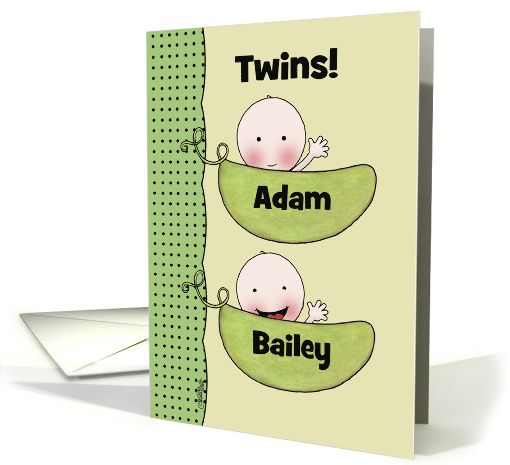 Customizable Congratulations Twins Unisex Peapod Babies... (954231)