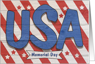 Memorial Day- Stars and Stripes- USA card