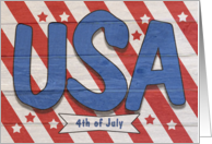 4th of July- Stars and Stripes- USA card