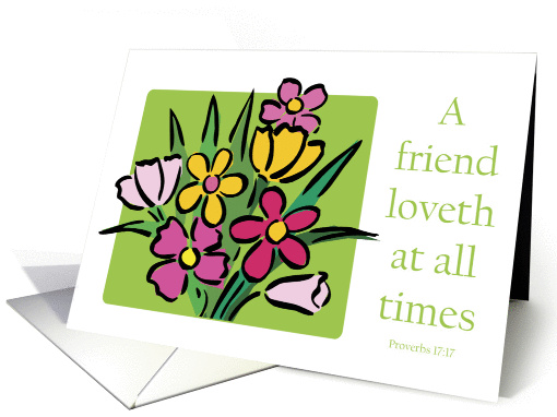 Proverbs 17:17 Friendship card (44785)