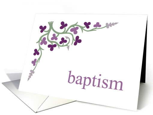 Flower Corner Baptism card (44933)