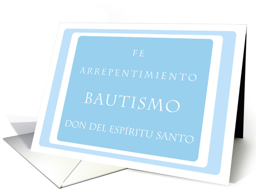 4 Principles Baptism Card, spanish card (53462)