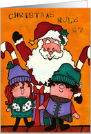 Santa and his elves card