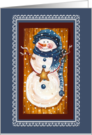 Snowman Party Invitation Card
