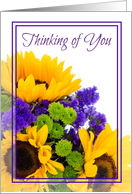 Sunflower Bouquet Thinking of You card