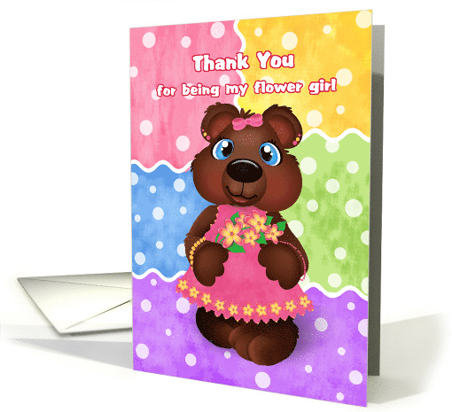 Bear Cub Flower Girl Thank You card (1469338)
