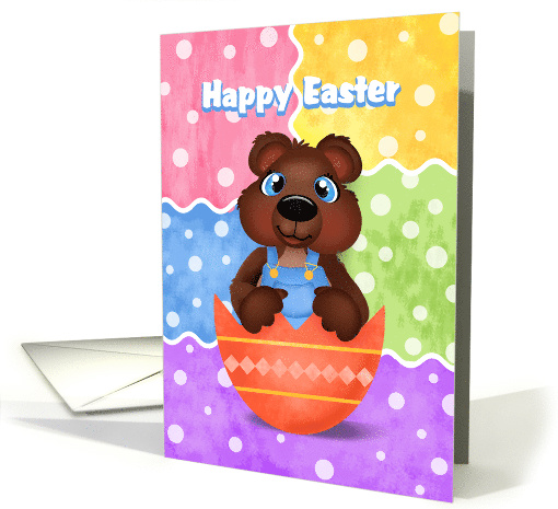 Boy Bear Cub Happy Easter card (1469390)