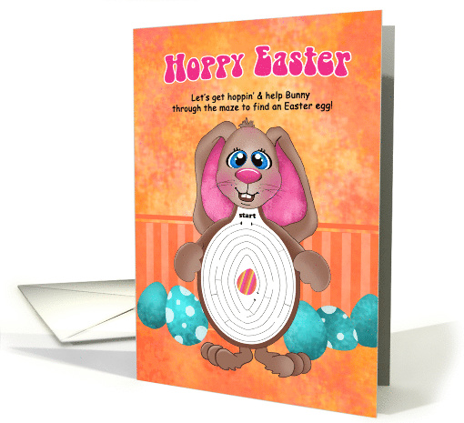 Bunny Easter Egg Hunt Maze for Kids card (1469676)