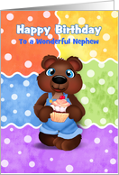 Custom Little Boy Bear Cub Birthday for Boys card