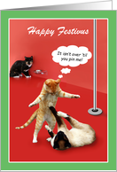 Cat Humor Happy Festivus card