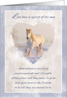 White Horse Sentimental Love Valentine card