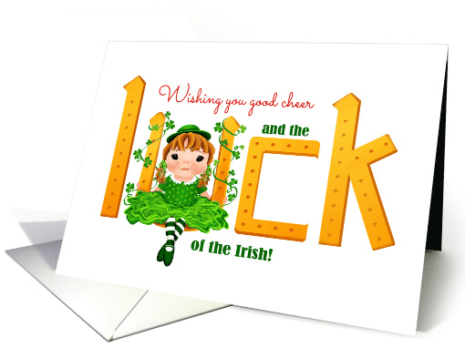 Luck of the Irish Horseshoe St Patricks Day card (1509162)