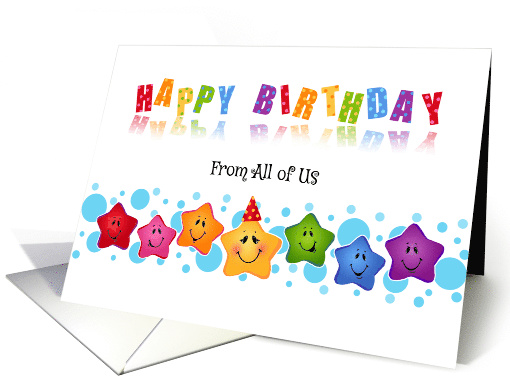 Business Happy Birthday From All of Us Smiling Stars card (1511728)