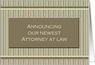 New Lawyer Announcement card