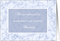 New Attorney Announcement Card