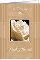 Elegant Rose Maid of Honor Invitation card