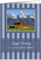 Barn Scene Happy Birthday for Great Nephew Card