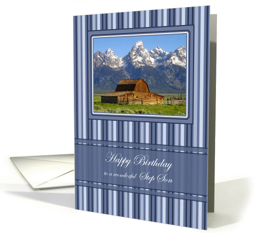 Barn Scene Happy Birthday for Step Son card (289682)