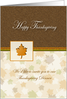 Thanksgiving Dinner Invitations card