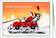 Firefighter Fireman Humor Santa Christmas Cards