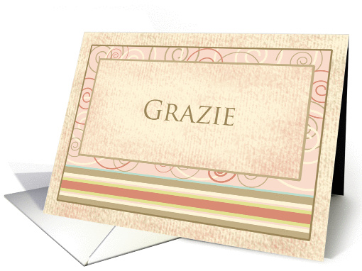 Decorative Italian Thank You Cards Paper card (404541)