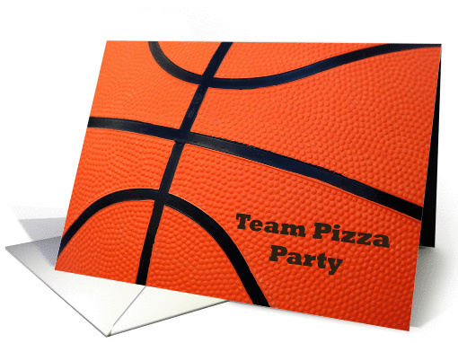 Basketball Themed Team Pizza Party Invitations Cards... (563699)