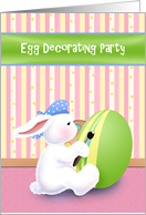 Easter Bunny Egg Decorating Party Invitations Card