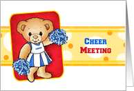 Cheer Bear Cheer Meeting Invitations card