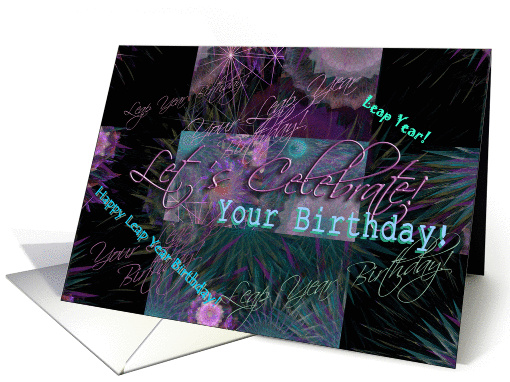 Leap Year Birthday  - Verse Inside card (154369)