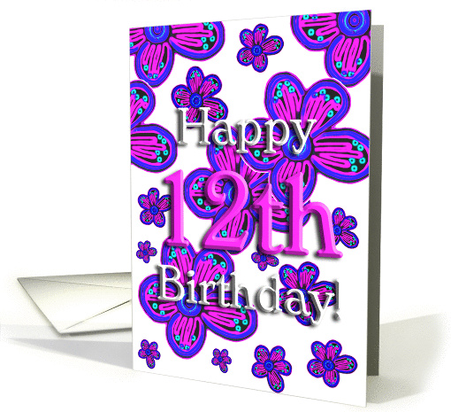 Happy 12th Birthday! - Verse Inside card (367515)