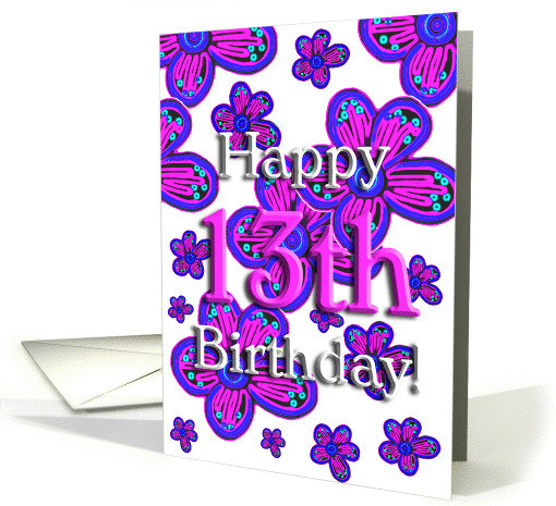 Happy 13th Birthday! - Verse Inside card (367633)