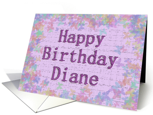 Happy Birthday Diane - Blank Inside card (84517)